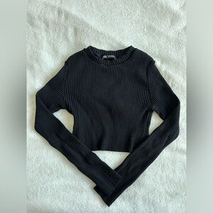 Zara cropped & ribbed top
